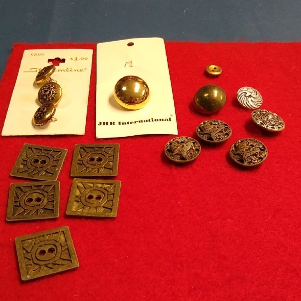 Vintage Button Collection - Gold and Bronze Cottagecore Grandmacore Countrycore